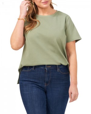 Vince Camuto Cold-shoulder Snap-sleeve Top (Plus Size)